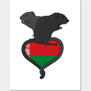 Gerbil Belarus (dark) Posters and Art